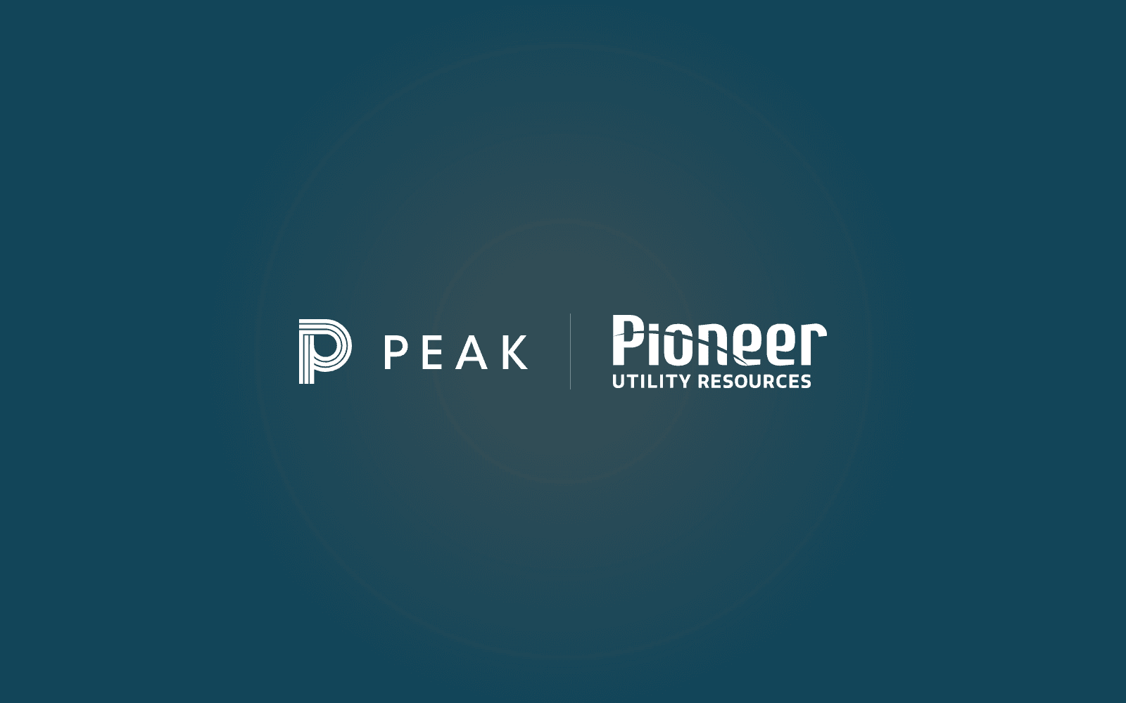 The Peak Solutions and Pioneer Utility Resources logos side by side