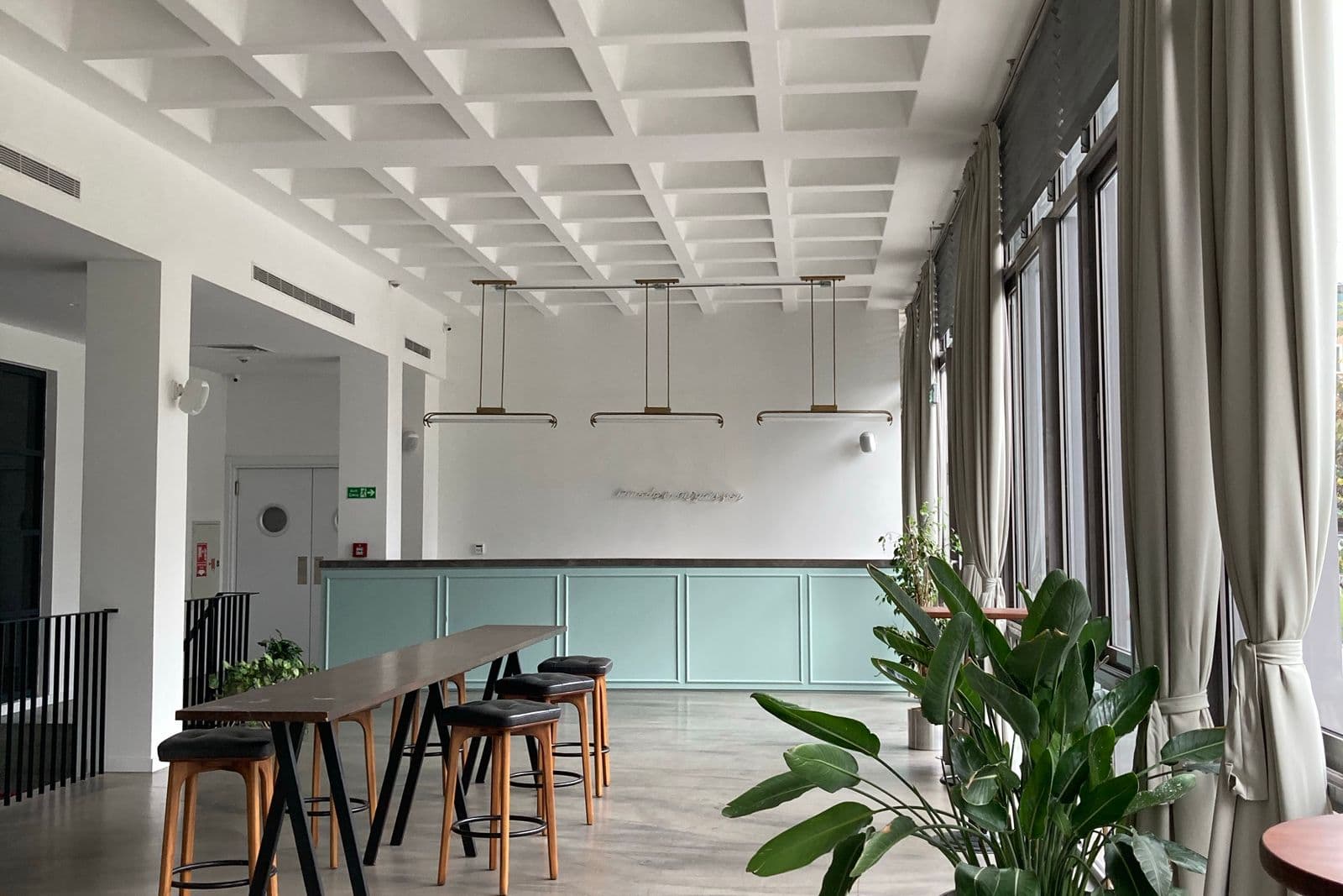 A bright, modern collaborative workspace