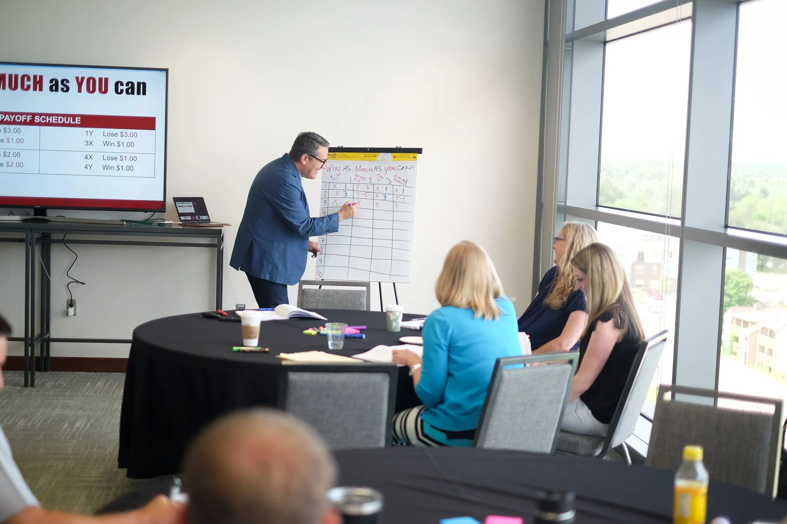 A facilitator leading a board development session
